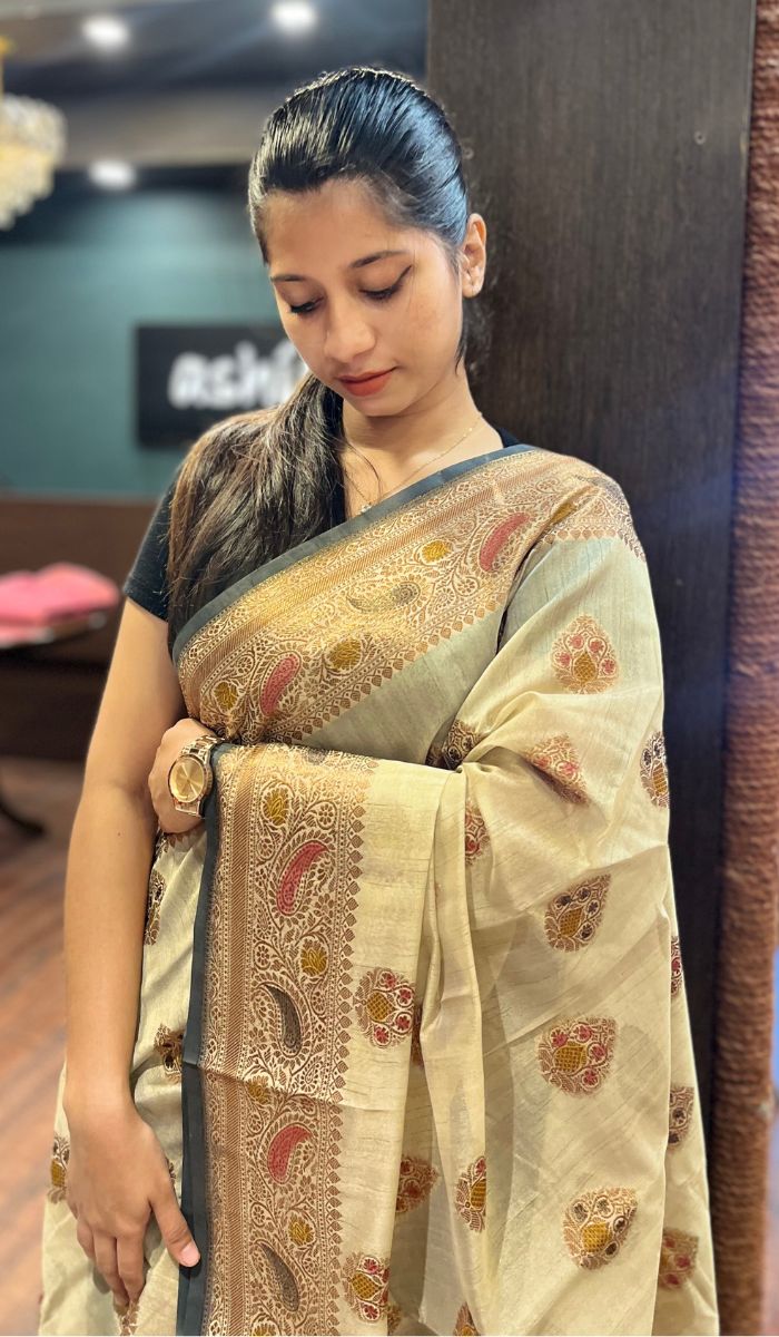SEMI TUSSAR SAREE 010925109