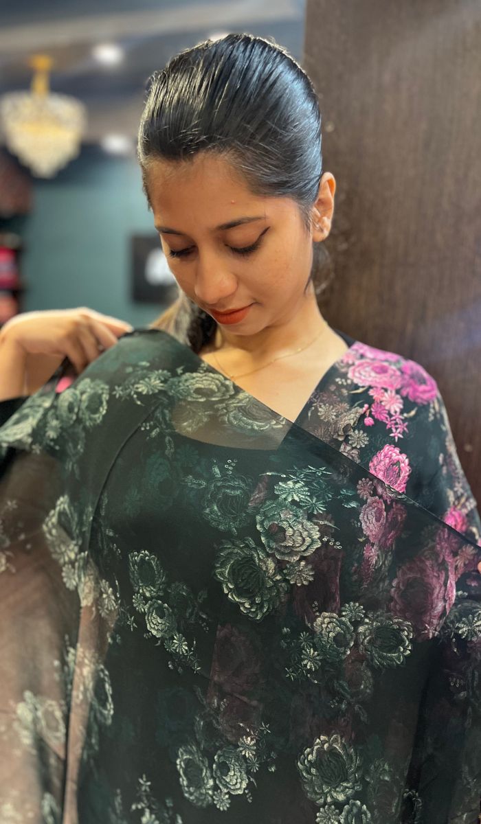 PRINTED GEORGETTE SAREE 1706253