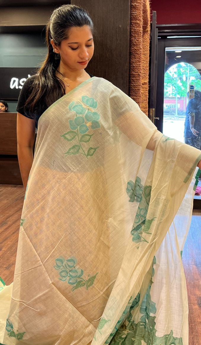 SEMI LINEN SAREE 2009255