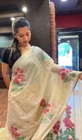 SEMI LINEN SAREE 2009256