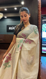 SEMI LINEN SAREE 2009258