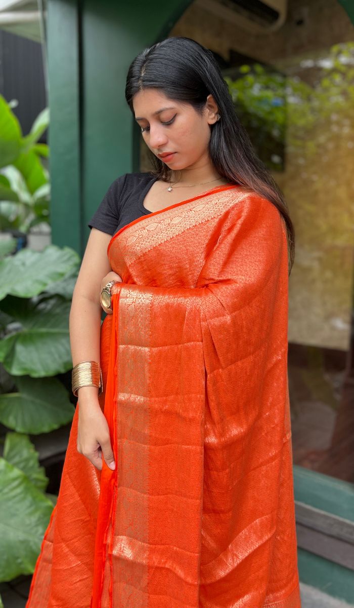 SEMI CREPE SAREE 16072574