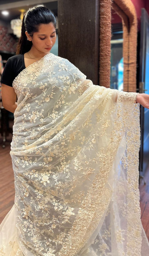 ORGANZA SAREE 12072535
