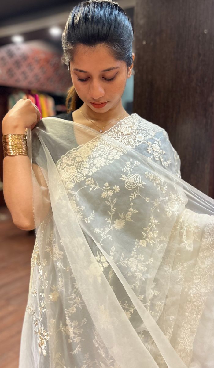 ORGANZA SAREE 12072535
