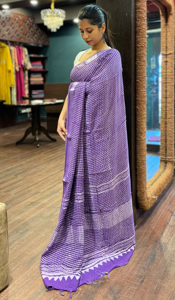 SEMI LINEN SAREE 19062412