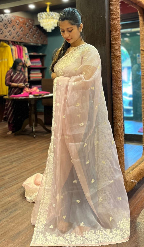 CRUSHED TISSUE SAREE 28052553