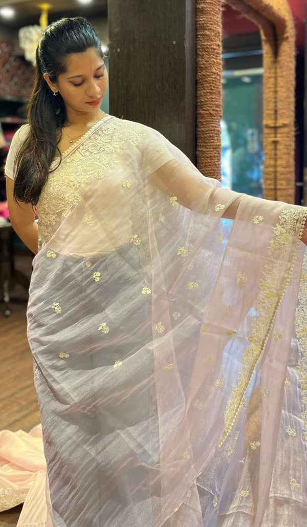 CRUSHED TISSUE SAREE 28052553