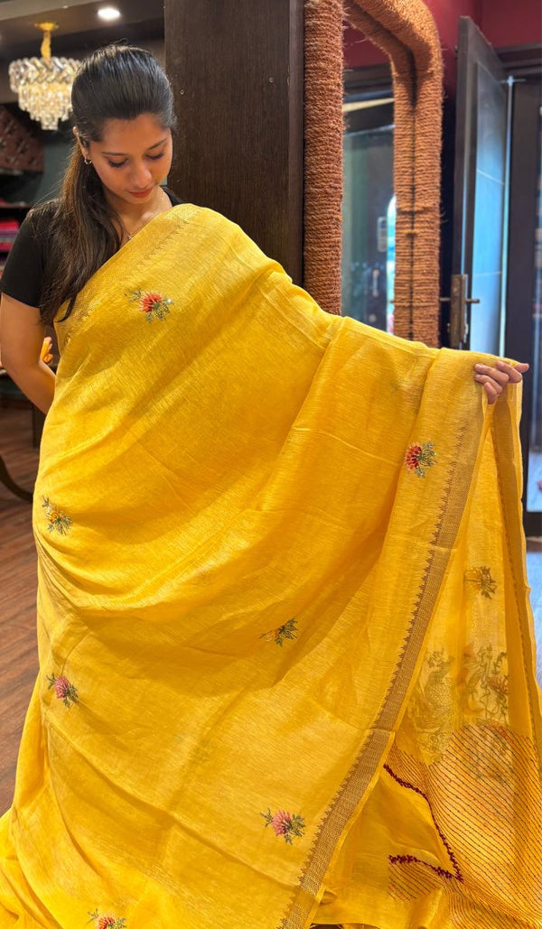 LINEN SAREE 24092513
