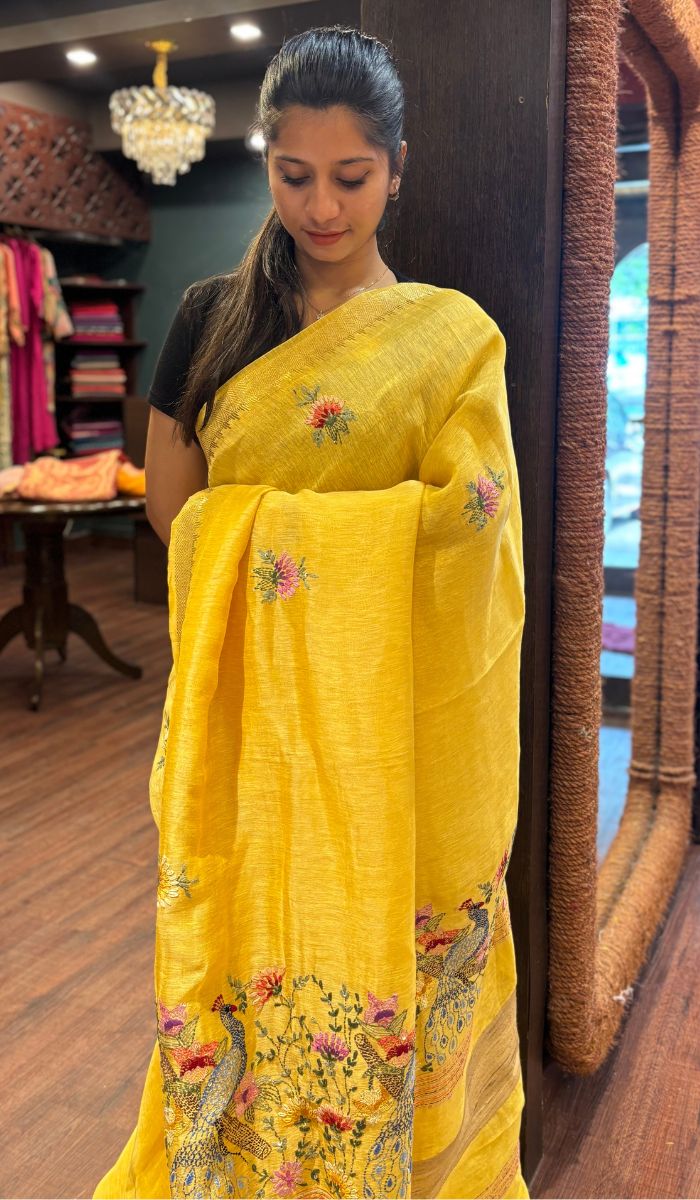 LINEN SAREE 24092513