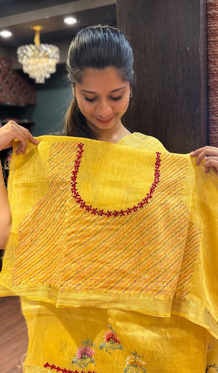 LINEN SAREE 24092513