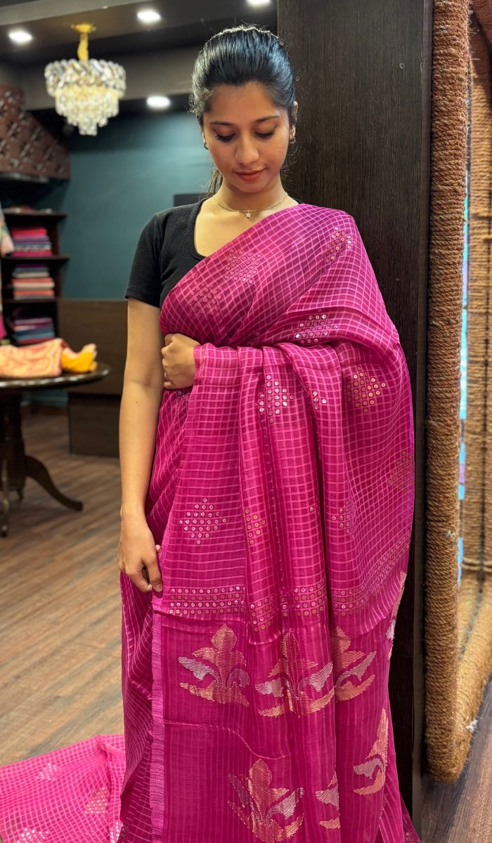 ORGANZA SAREE 24092519