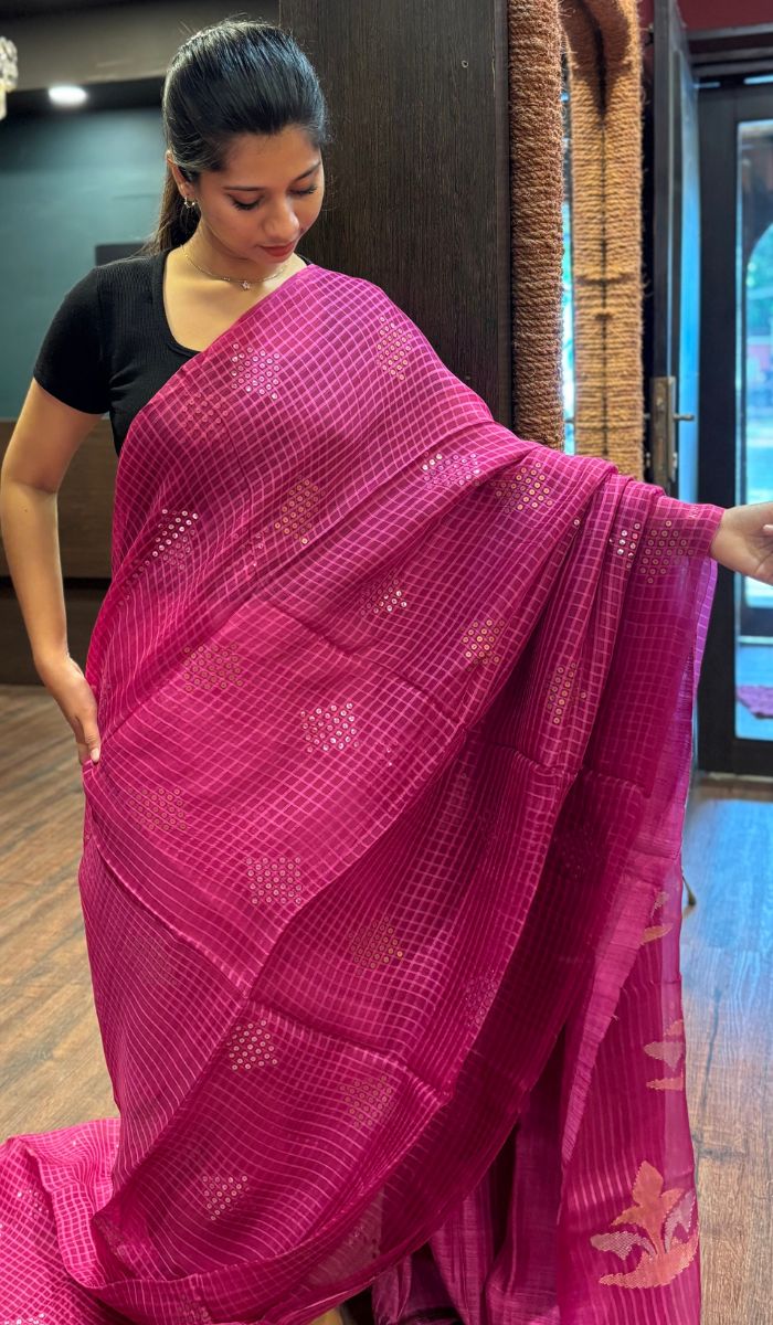 ORGANZA SAREE 24092519