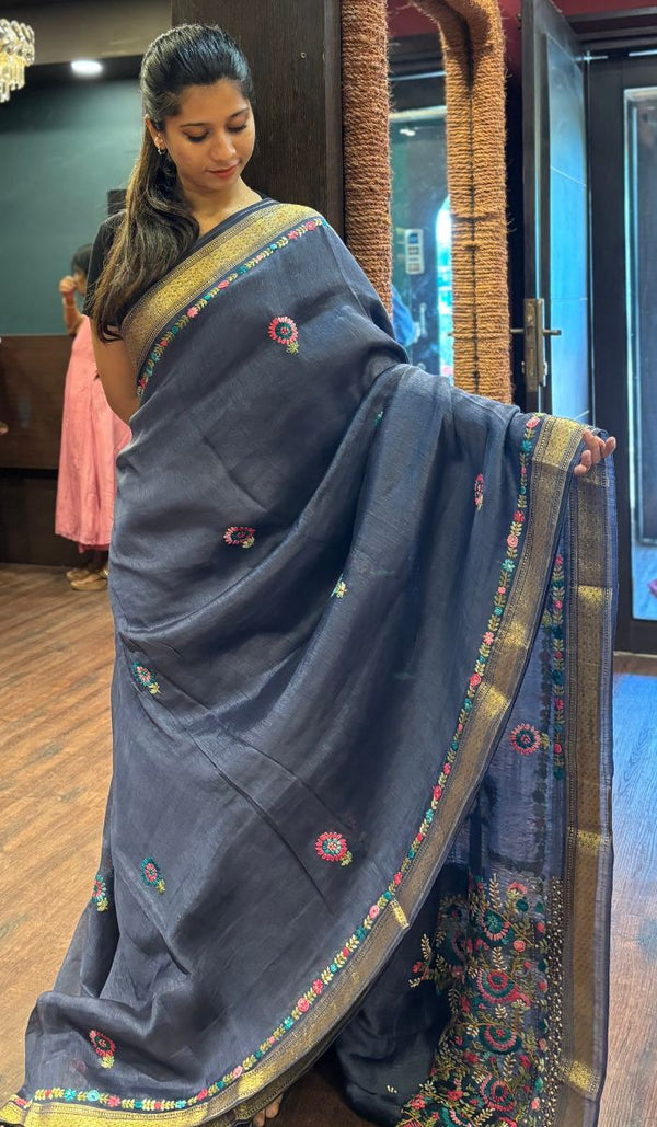 LINEN SAREE 24092510
