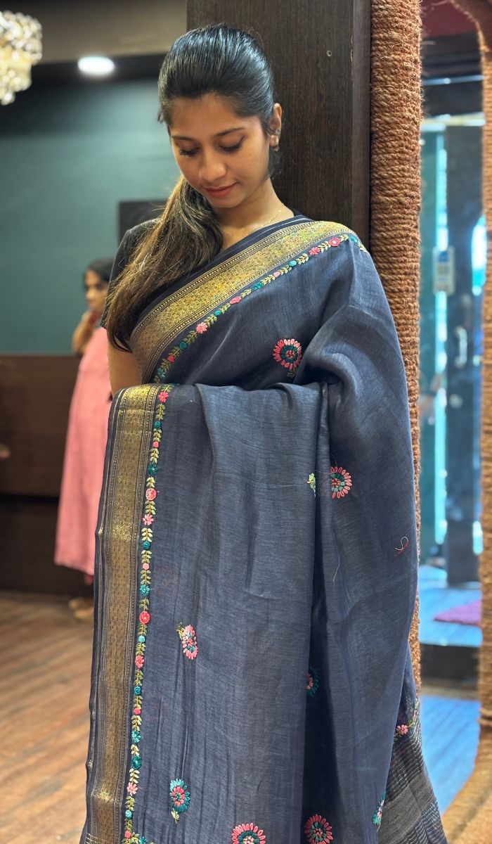 LINEN SAREE 24092510