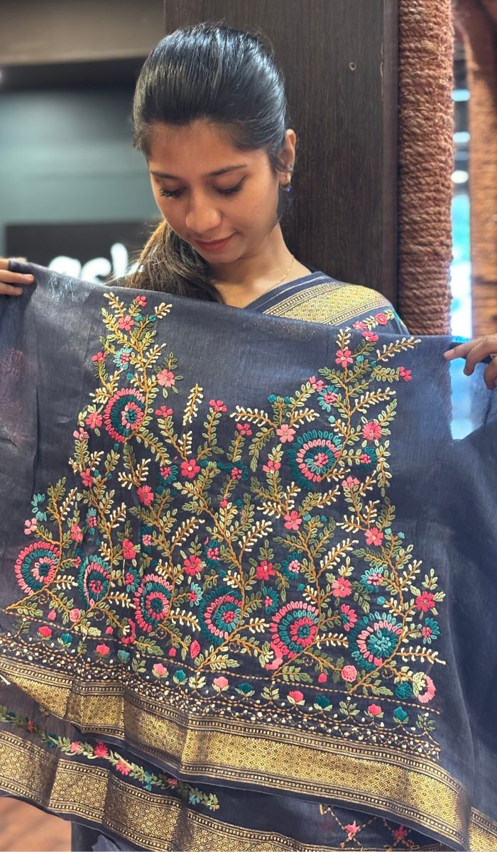 LINEN SAREE 24092510