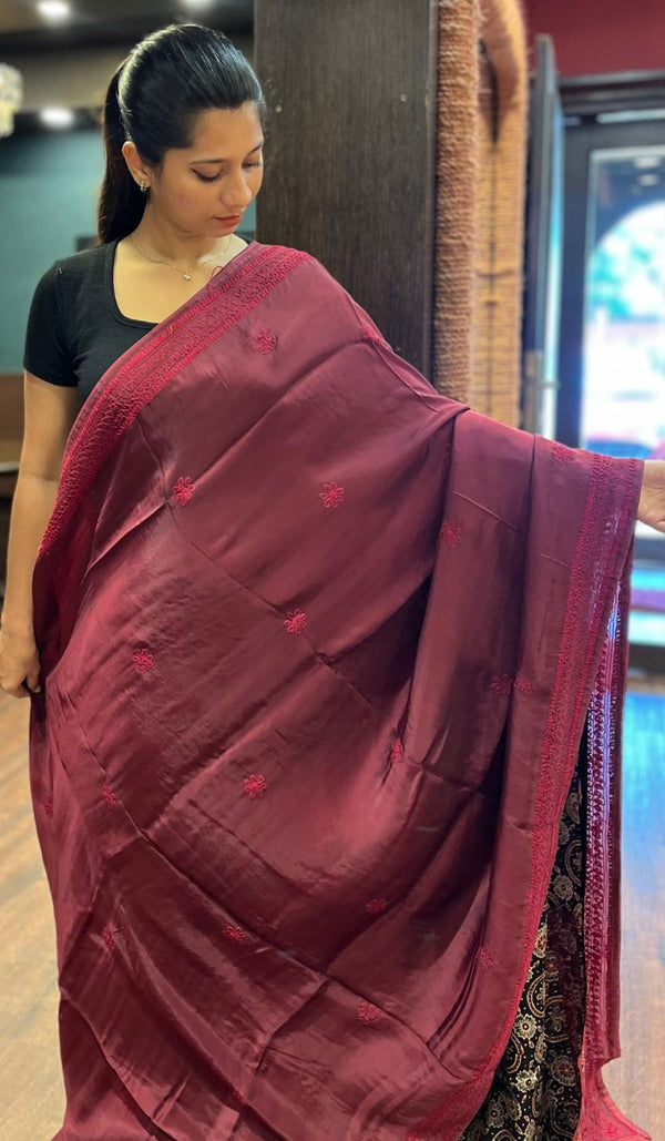 SATIN CREPE SAREE 26092520