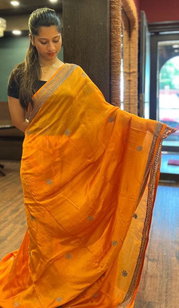 SATIN CREPE SAREE 26092519