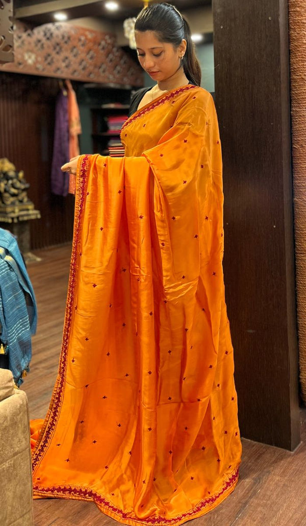 SATIN CREPE SAREE 26092518
