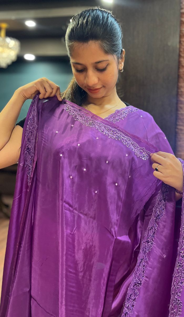 SATIN CREPE SAREE 26092524