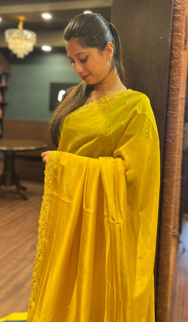 SATIN CREPE SAREE 26092522