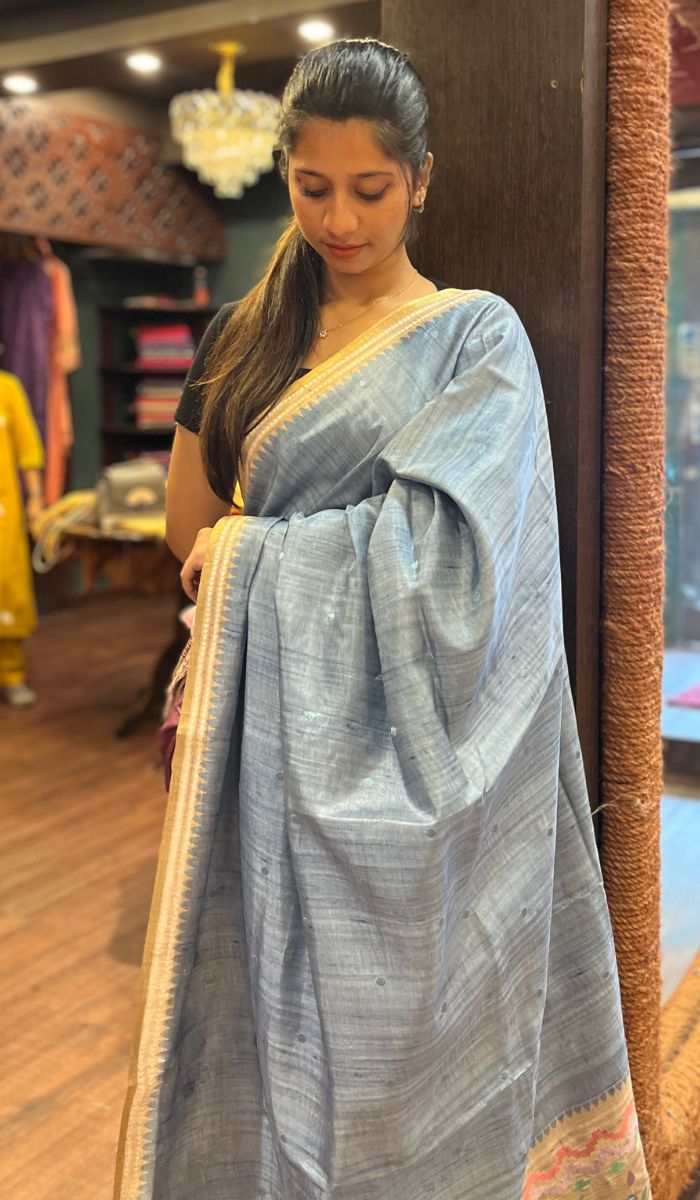 SEMI TUSSAR SAREE 26092535