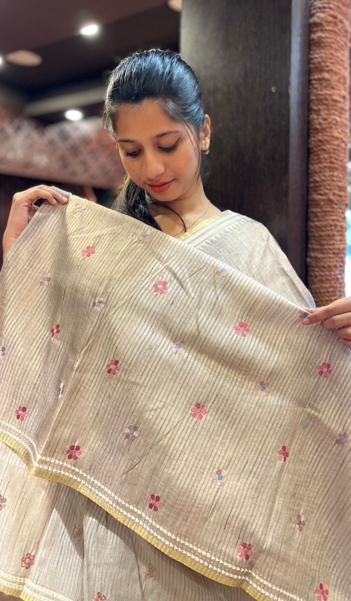 SEMI TUSSAR SAREE 26092533