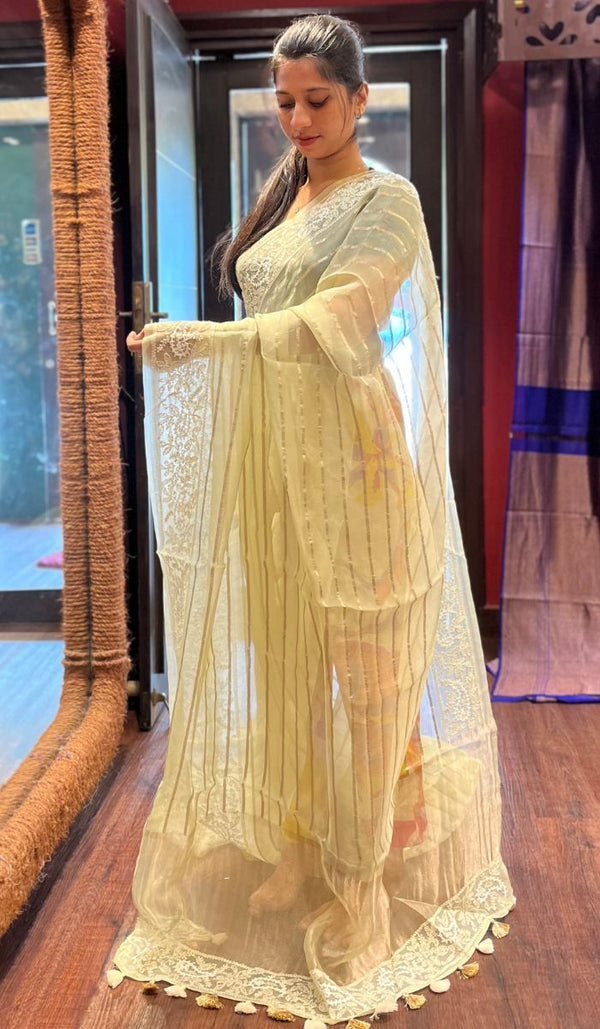 ORGANZA SAREE 26092516