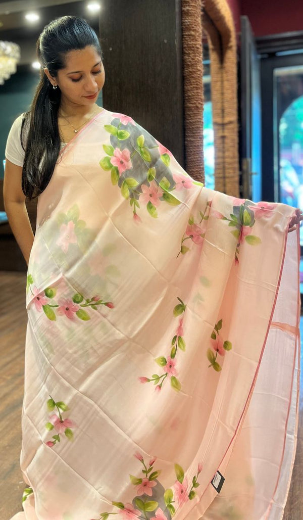 SEMI CREPE SAREE 0110252