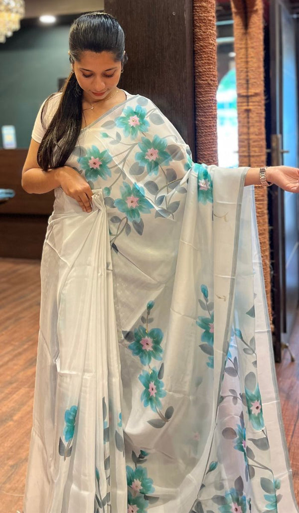 SEMI CREPE SAREE 0110253