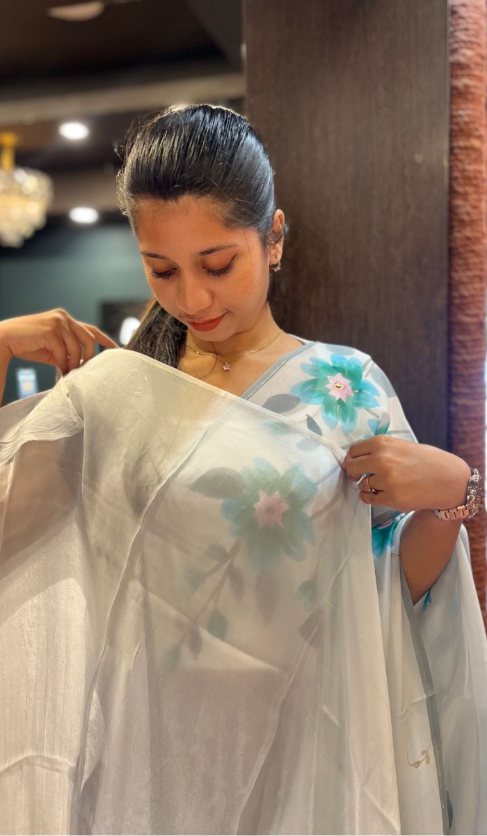 SEMI CREPE SAREE 0110253