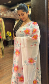 SEMI CREPE SAREE 0110258