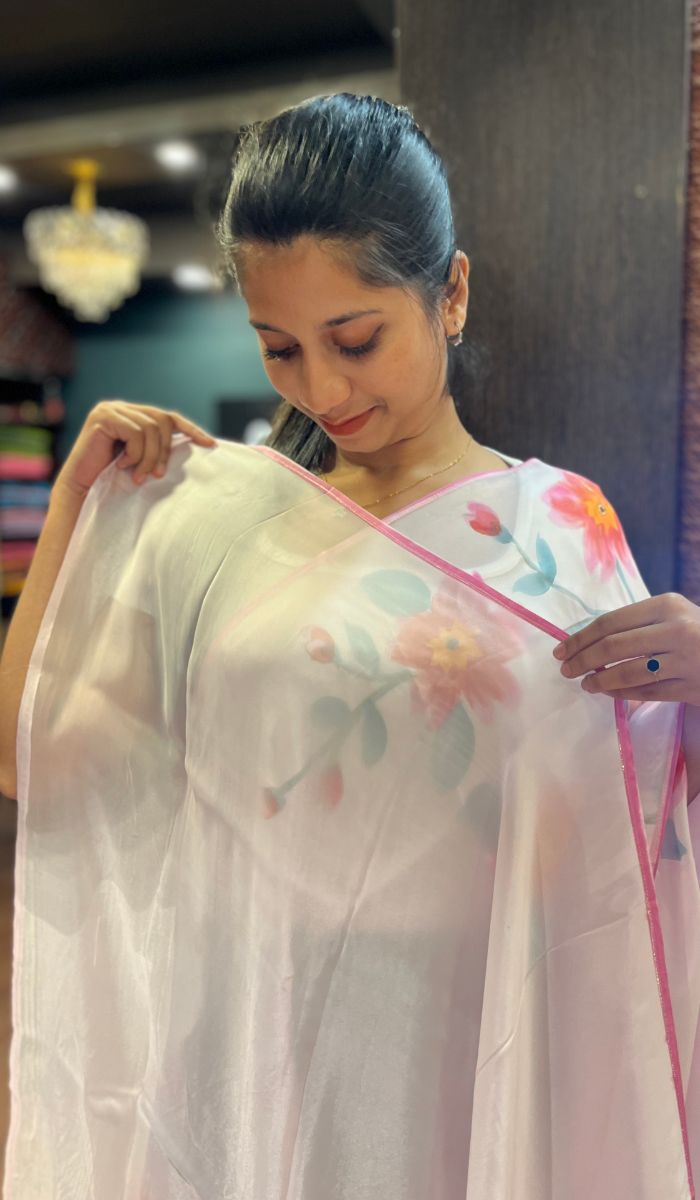 SEMI CREPE SAREE 0110258