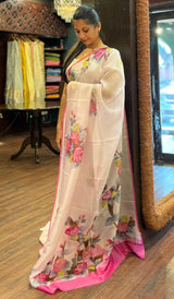 SEMI CREPE SAREE 0110255