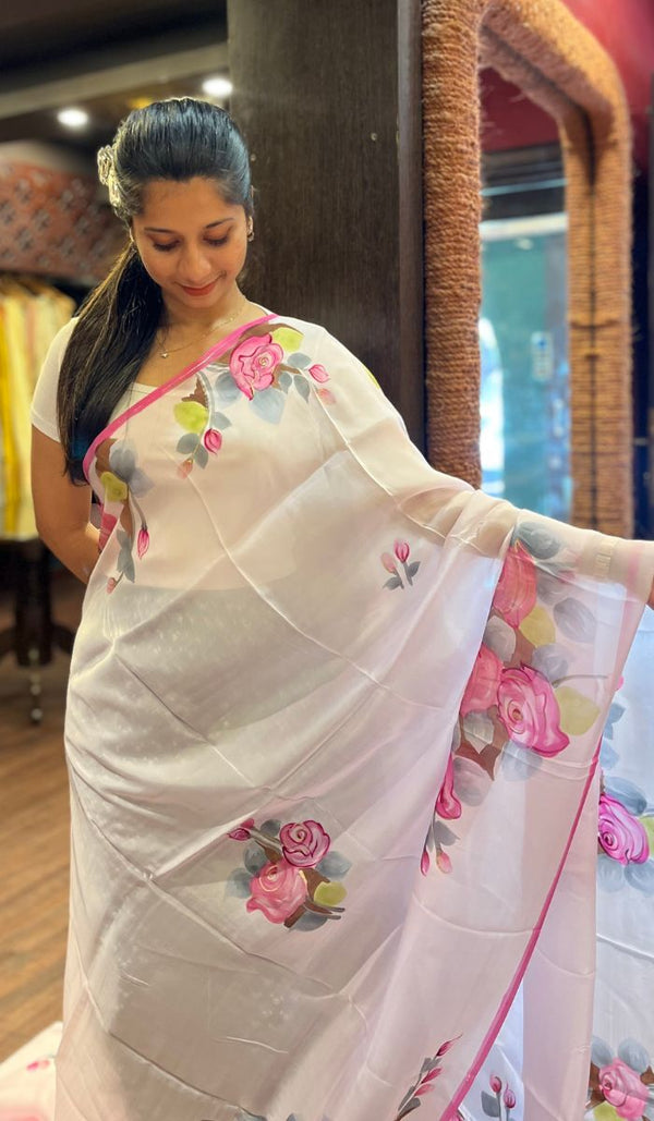 SEMI CREPE SAREE 0110255
