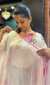 SEMI CREPE SAREE 0110255