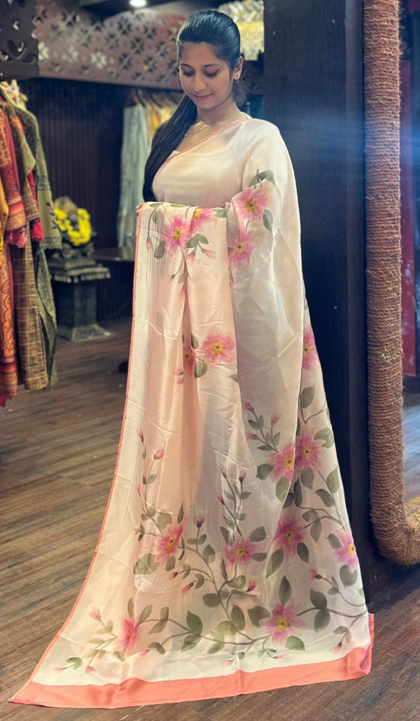 SEMI CREPE SAREE 0110254
