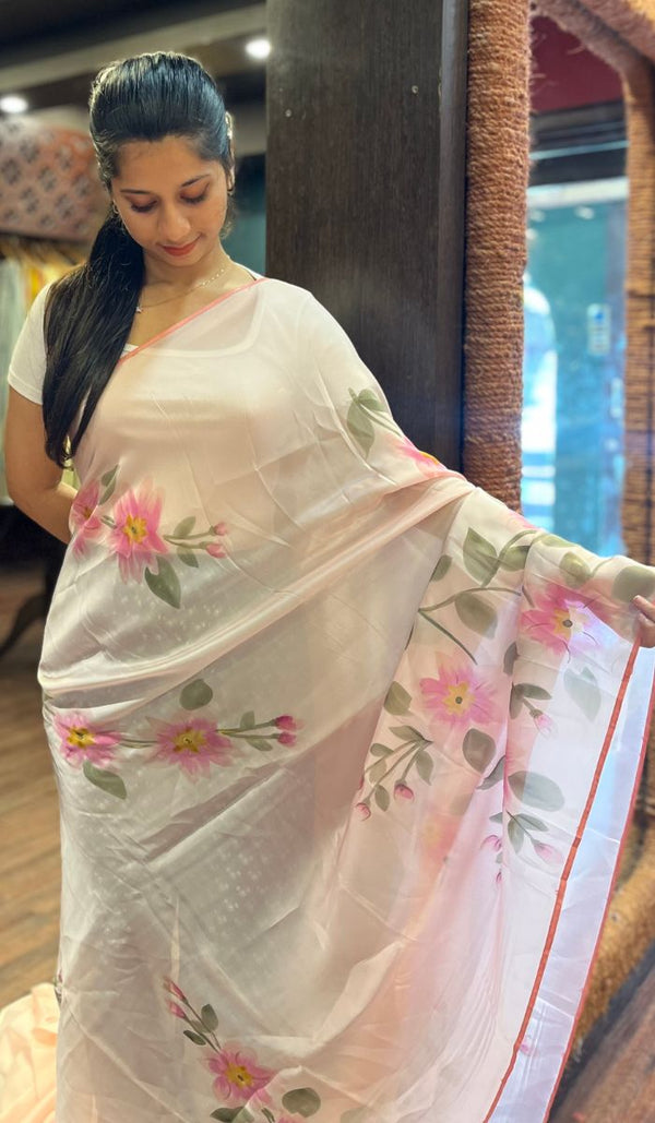 SEMI CREPE SAREE 0110254
