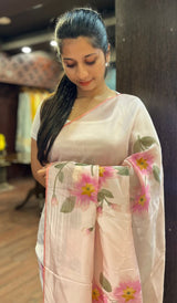 SEMI CREPE SAREE 0110254