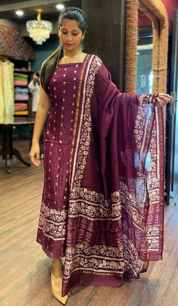 CHANDERI UNSTITCHED SALWAR 30092560