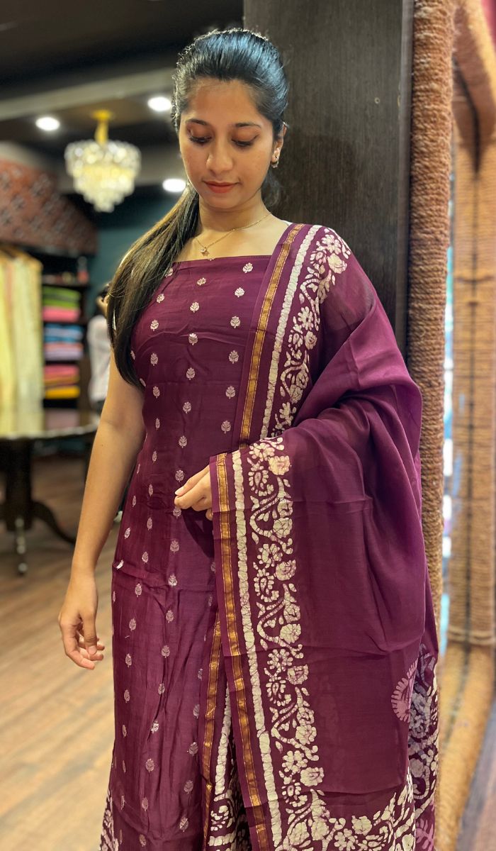 CHANDERI UNSTITCHED SALWAR 30092560