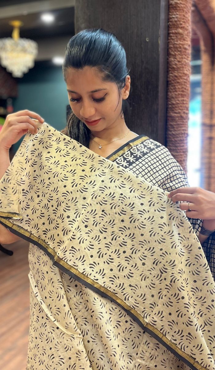 CHANDERI SAREE 30092572