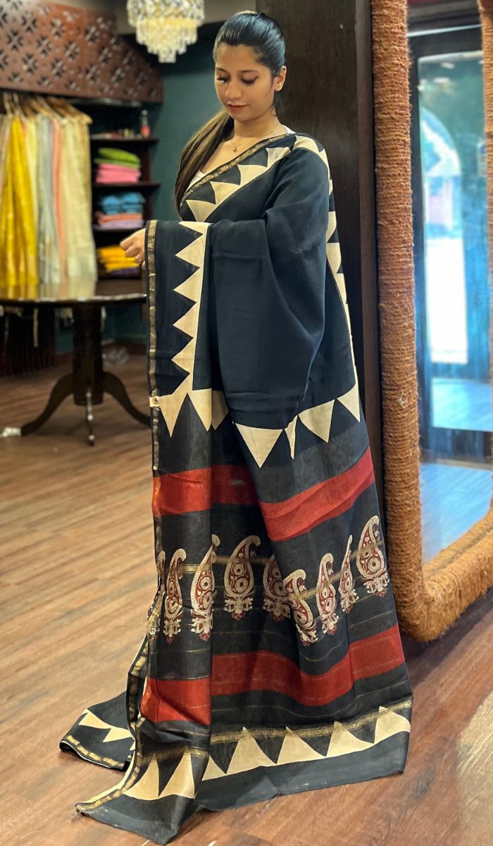 CHANDERI SAREE 30092570