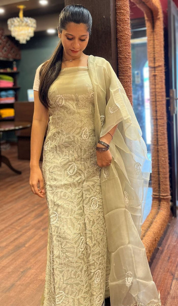 ORGANZA UNSTITCHED SALWAR 01102519