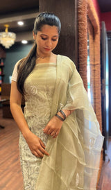 ORGANZA UNSTITCHED SALWAR 01102519
