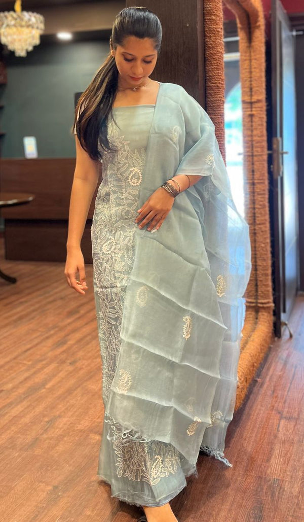 ORGANZA UNSTITCHED SALWAR 01102518