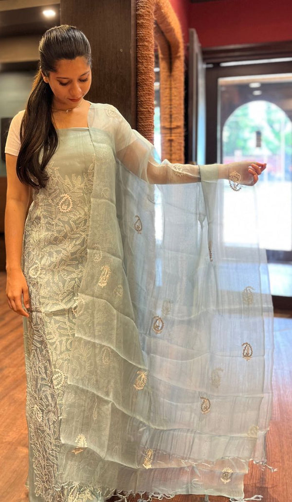 ORGANZA UNSTITCHED SALWAR 01102518