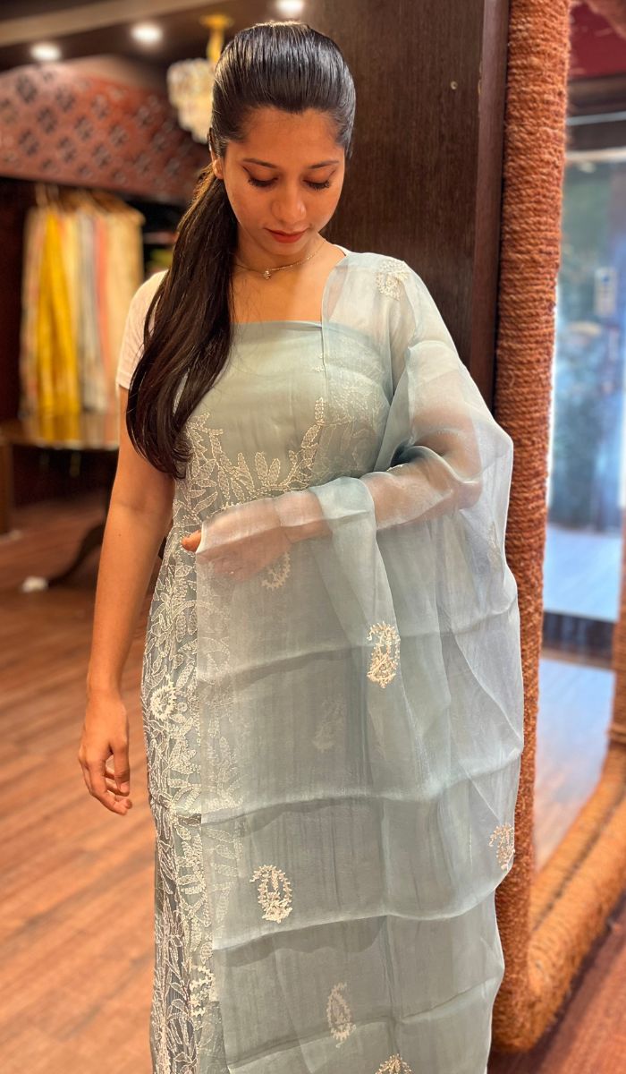 ORGANZA UNSTITCHED SALWAR 01102518