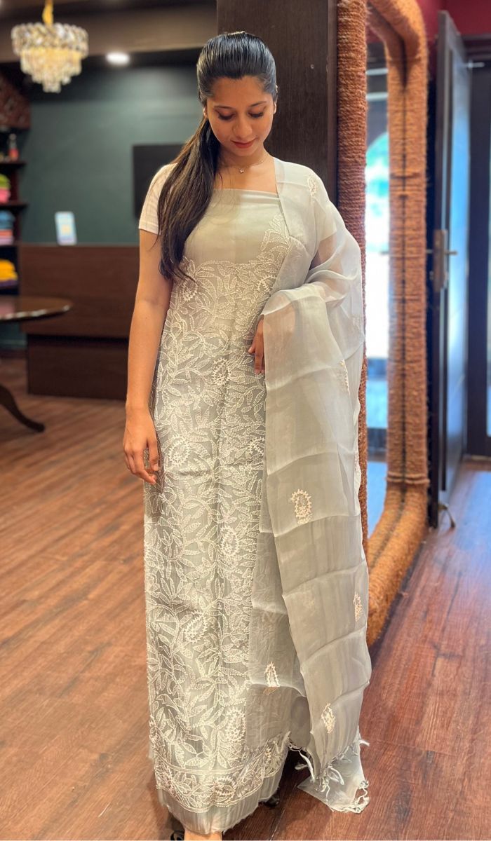 ORGANZA UNSTITCHED SALWAR 01102517