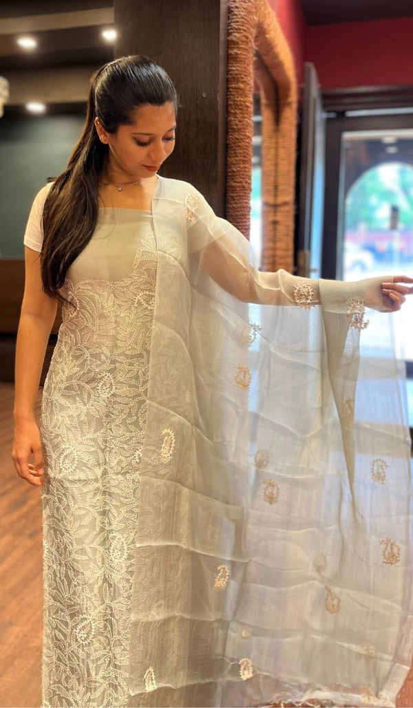 ORGANZA UNSTITCHED SALWAR 01102517