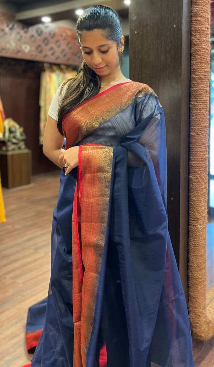 SEMI LINEN SAREE 3009244